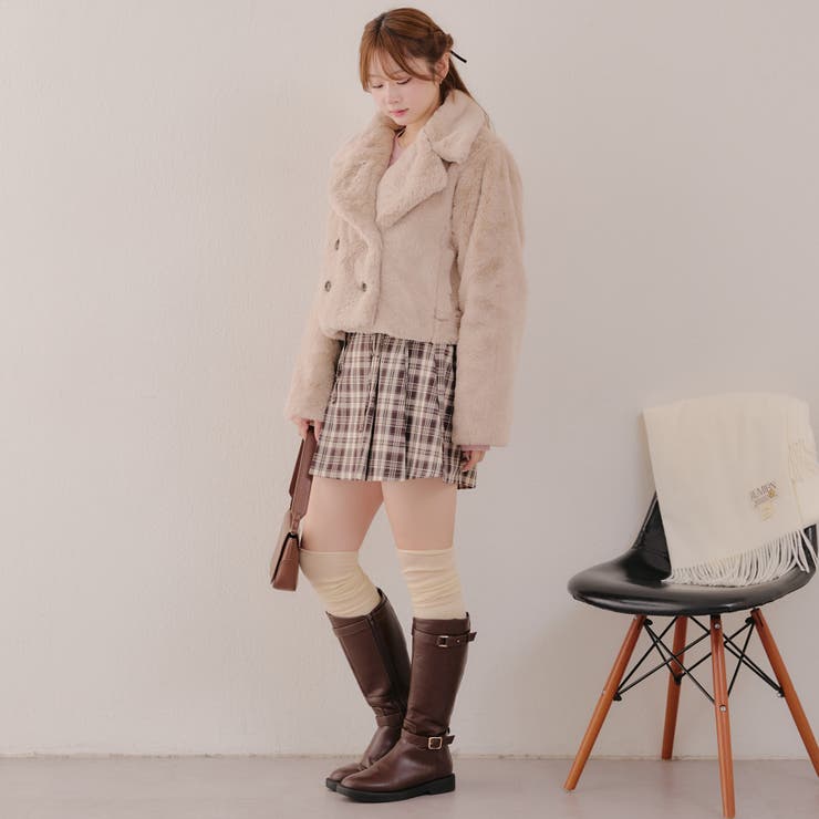 ラビット風ファーショートジャケット[品番：OLOW0014526]｜RMAF NICE