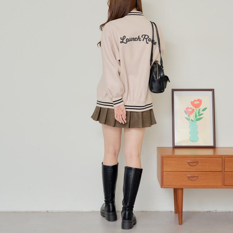 ワッペン刺繍スタジャン[品番：OLOW0014649]｜RMAF NICE CLAUP / OLIVE 