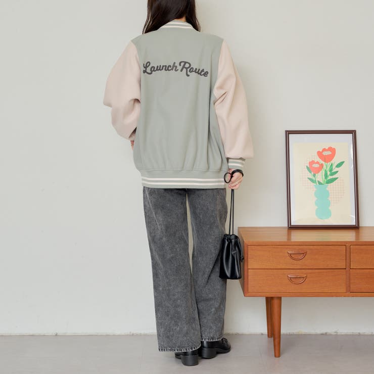 ワッペン刺繍スタジャン[品番：OLOW0014649]｜RMAF NICE CLAUP