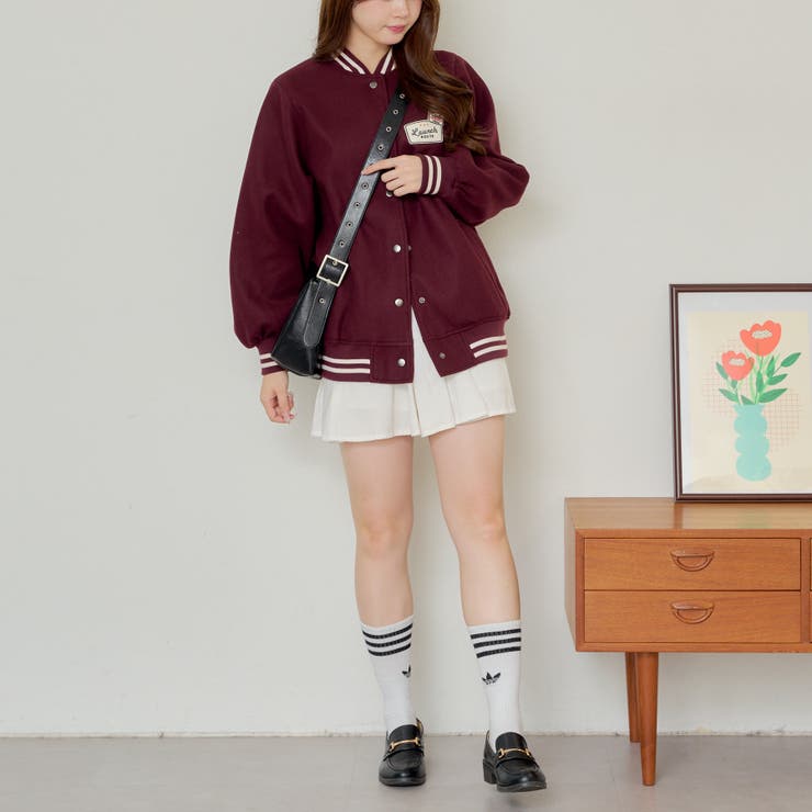ワッペン刺繍スタジャン[品番：OLOW0014649]｜RMAF NICE CLAUP