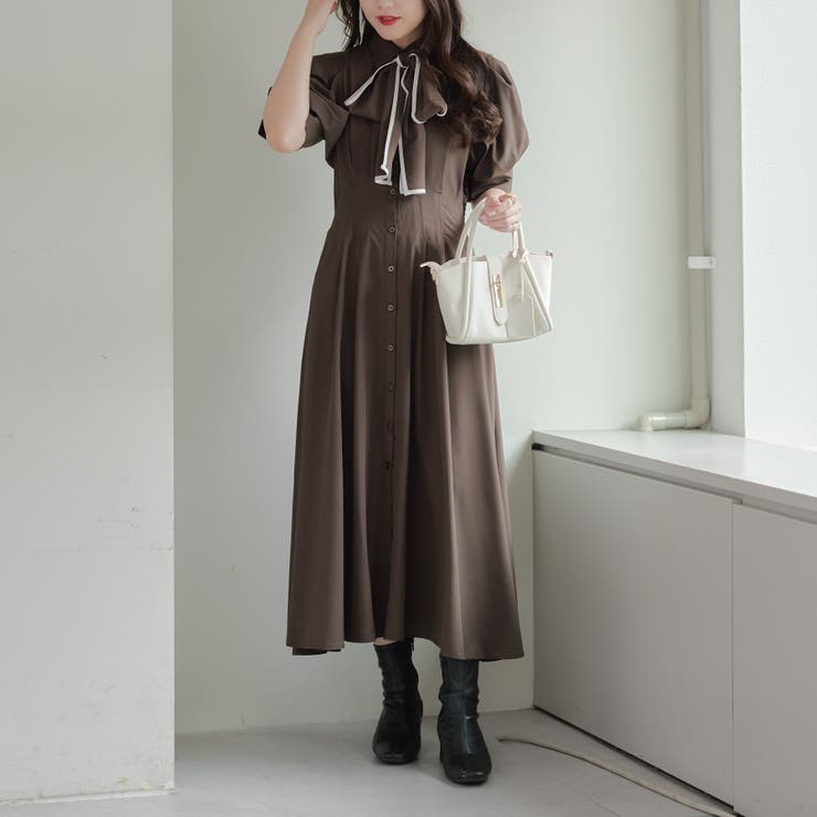 レースアップワンピース[品番：OLOW0014162]｜RMAF NICE CLAUP / OLIVE