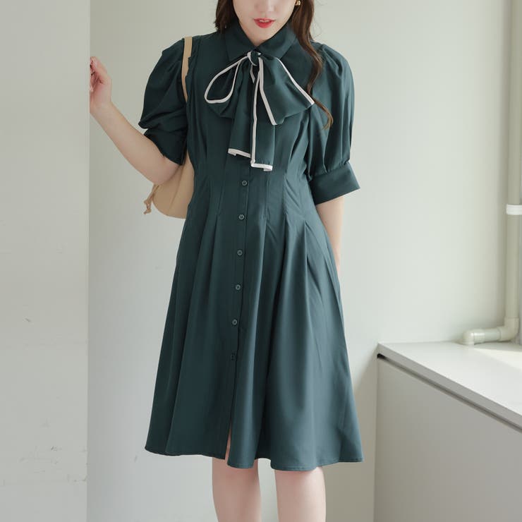 レースアップワンピース[品番：OLOW0014162]｜RMAF NICE CLAUP / OLIVE