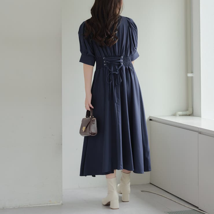 レースアップワンピース[品番：OLOW0014162]｜RMAF NICE CLAUP / OLIVE