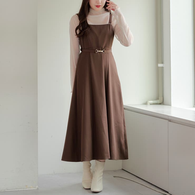 配色パイピングジャンスカ[品番：OLOW0014164]｜RMAF NICE CLAUP