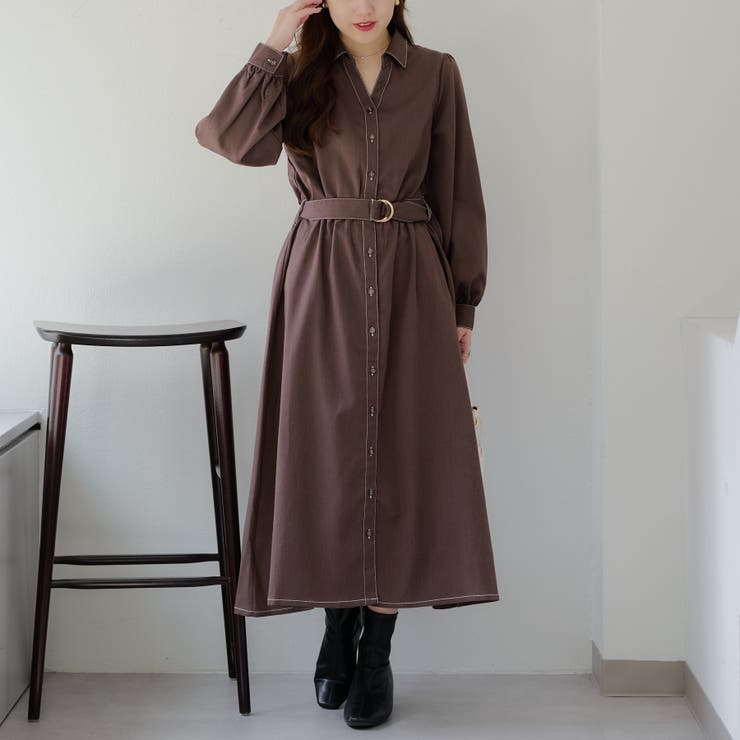 スキッパーシャツワンピース[品番：OLOW0014440]｜RMAF NICE