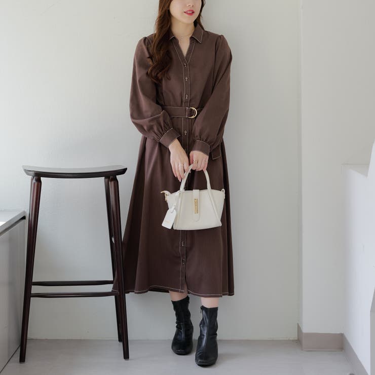 スキッパーシャツワンピース[品番：OLOW0014440]｜RMAF NICE
