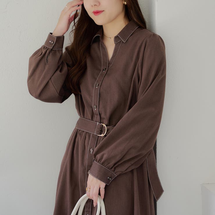 スキッパーシャツワンピース[品番：OLOW0014440]｜RMAF NICE