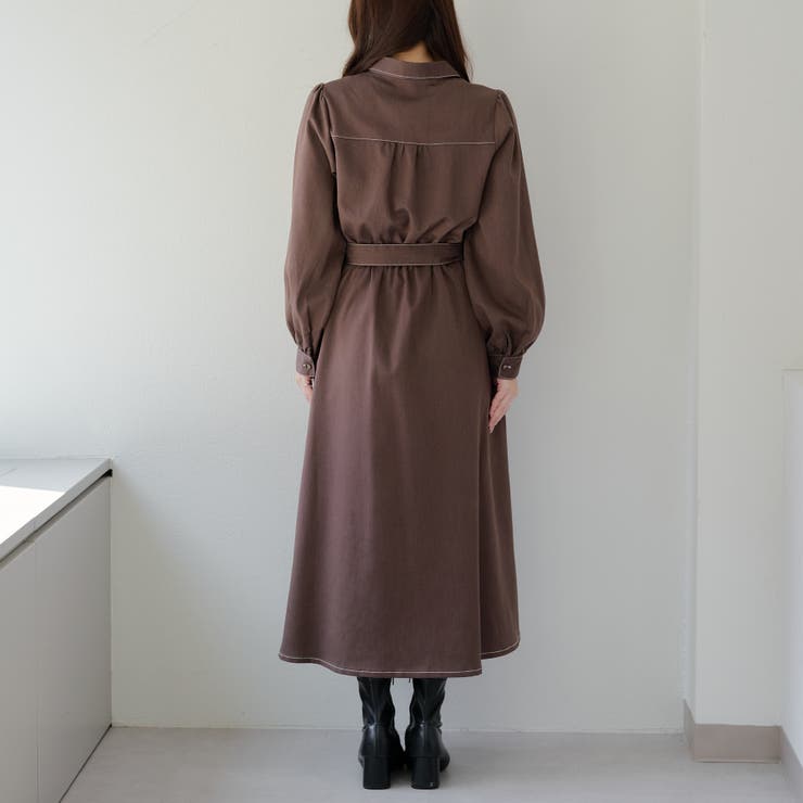スキッパーシャツワンピース[品番：OLOW0014440]｜RMAF NICE
