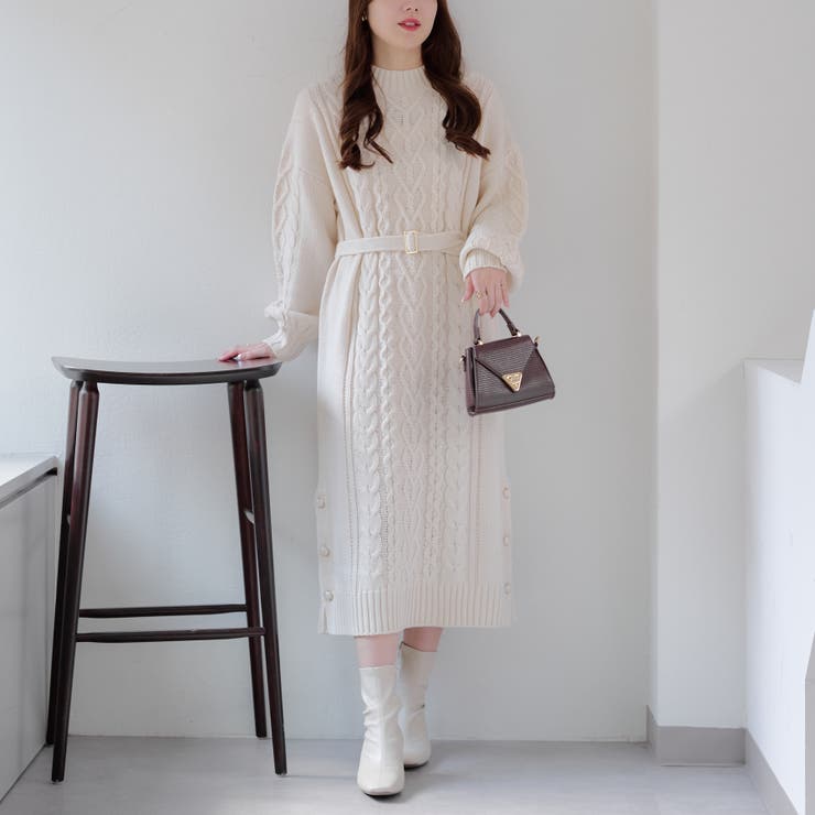 ケープデザインワンピース[品番：IGAW0004490]｜axes femme