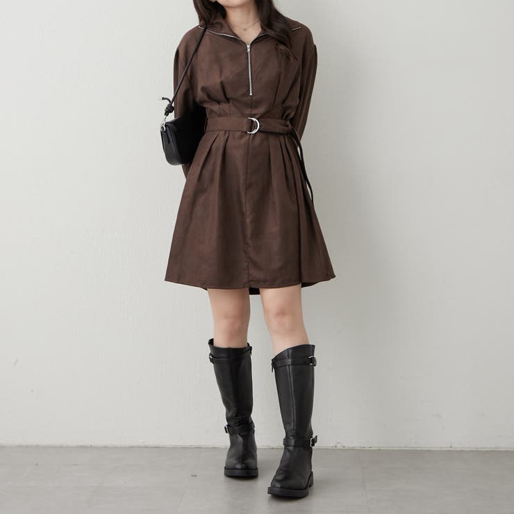 丈が選べる】ハーフZIPワンピース[品番：OLOW0014650]｜RMAF