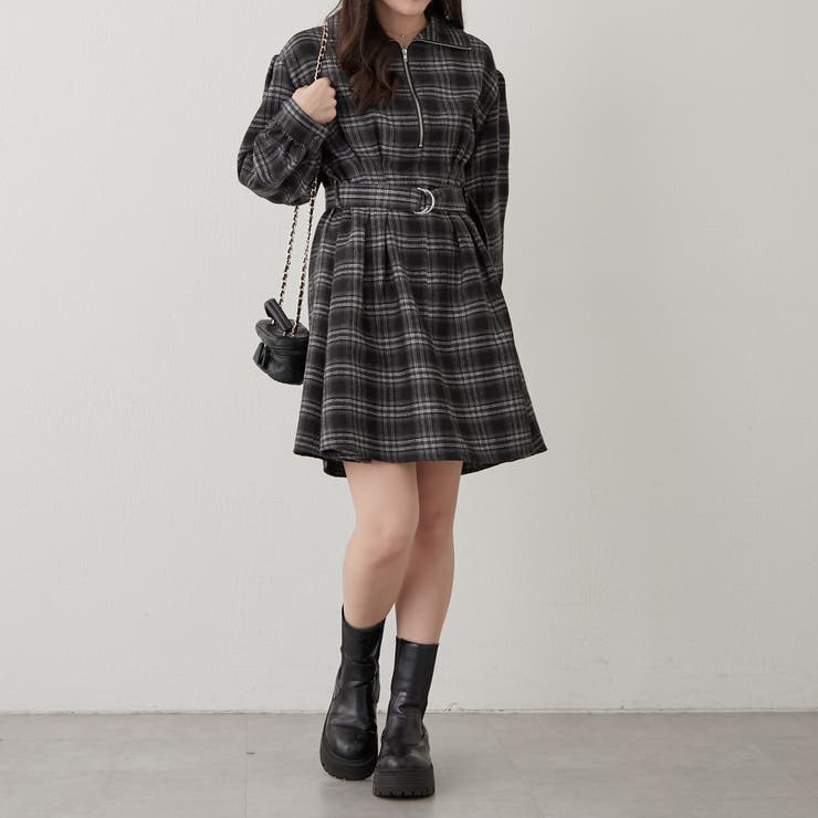 丈が選べる】ハーフZIPワンピース[品番：OLOW0014650]｜RMAF NICE