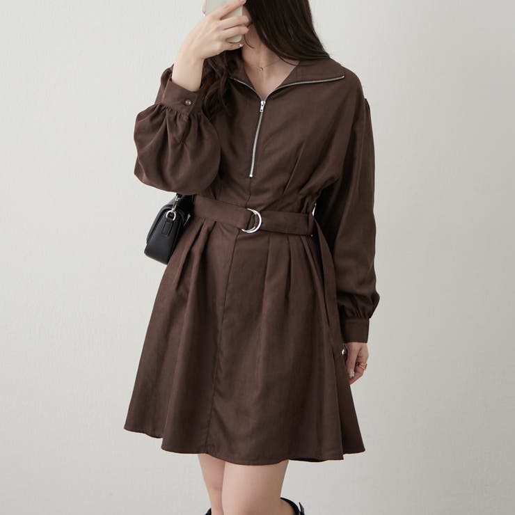 丈が選べる】ハーフZIPワンピース[品番：OLOW0014650]｜RMAF NICE