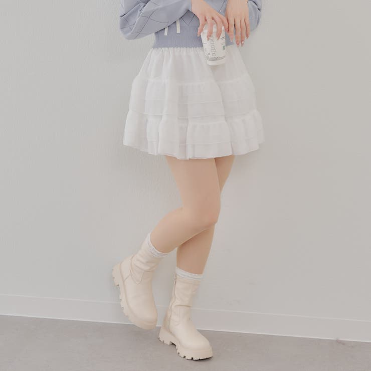 レースティアードミニスカート[品番：NCLW0015261]｜NICE CLAUP