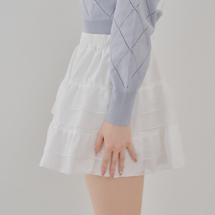 レースティアードミニスカート[品番：NCLW0015261]｜NICE CLAUP