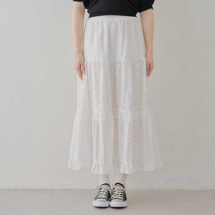 切替レースティアードスカート[品番：OLOW0015449]｜RMAF NICE CLAUP