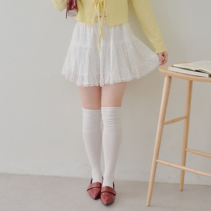 切替カラミミニスカート[品番：OLOW0015451]｜RMAF NICE CLAUP / OLIVE