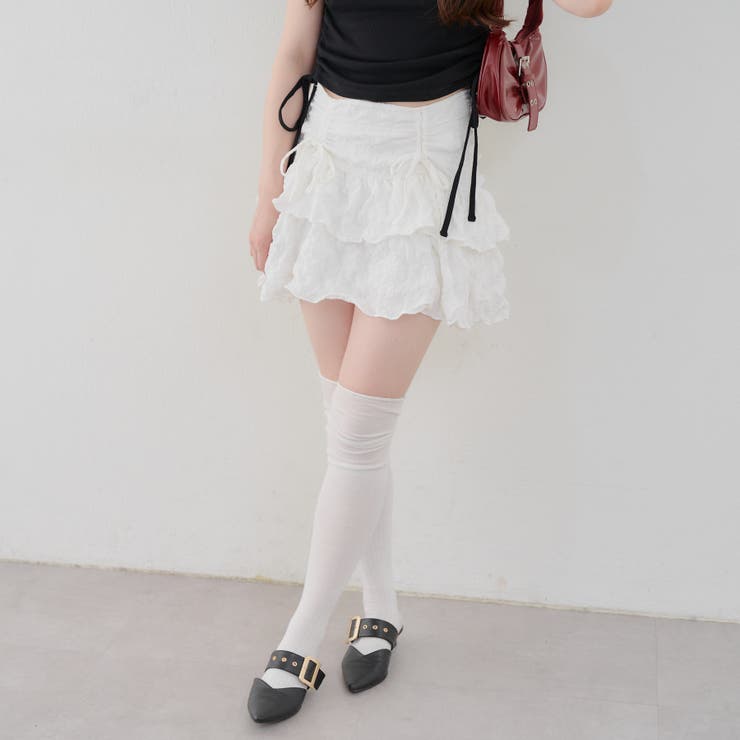 ほぼ未使用 M'S GRACY ティアードスカートワンピース M オフホワイト