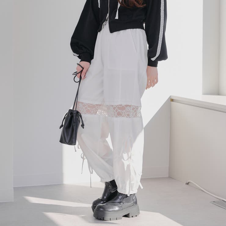 レースとリボンカーゴパンツ[品番：OLOW0015214]｜RMAF NICE CLAUP
