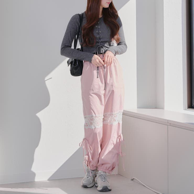 レースとリボンカーゴパンツ[品番：OLOW0015214]｜RMAF NICE
