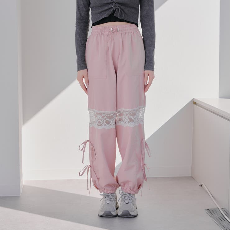 レースとリボンカーゴパンツ[品番：OLOW0015214]｜RMAF NICE CLAUP