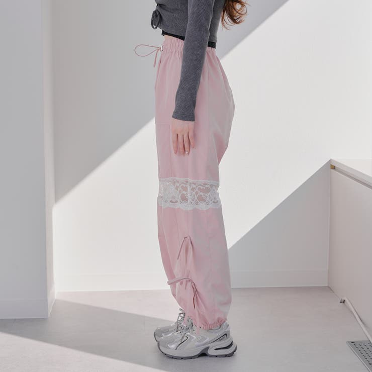 レースとリボンカーゴパンツ[品番：OLOW0015214]｜RMAF NICE CLAUP