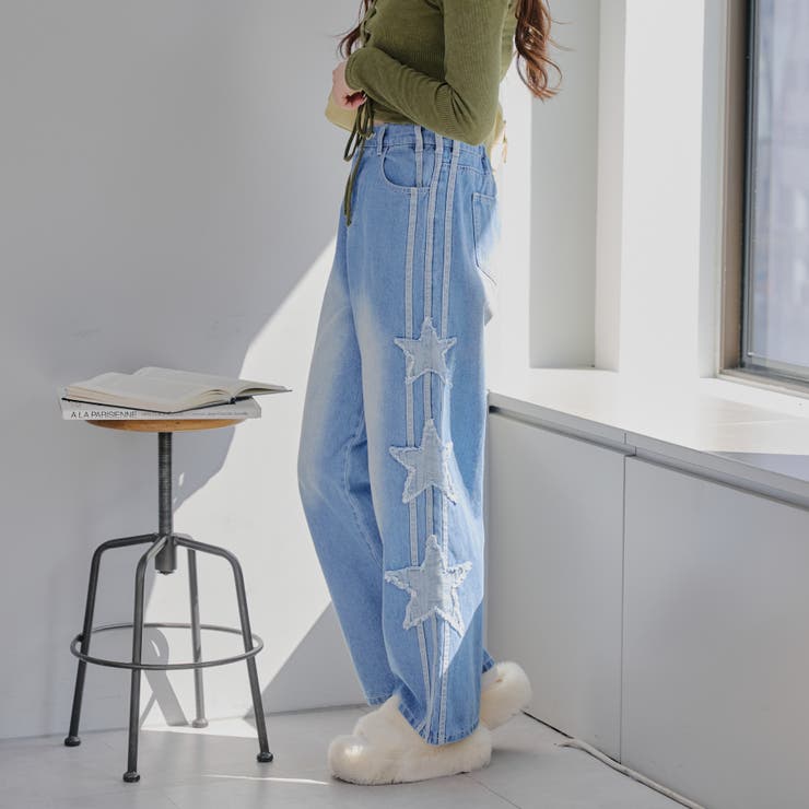 LEFLAH デニム セットアップ LEFLAH デニムセットアップ 淡い青色 デニムジャケット（ブルー