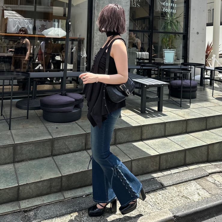 【2サイズ展開】サイドレースアップセミフレアデニム | RMAF　NICE CLAUP / OLIVE des OLIVE | 詳細画像24 