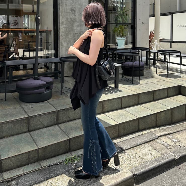 【2サイズ展開】サイドレースアップセミフレアデニム | RMAF　NICE CLAUP / OLIVE des OLIVE | 詳細画像22 