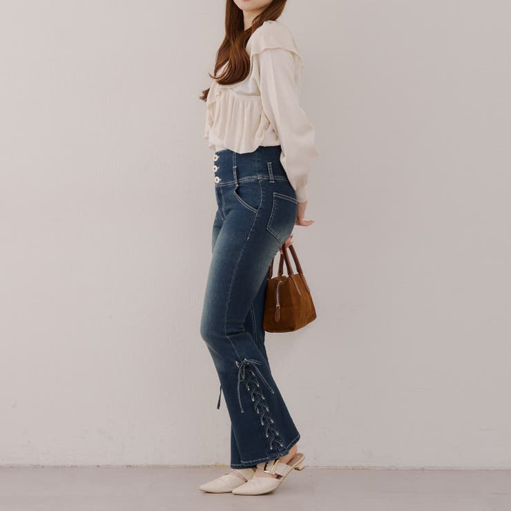 【2サイズ展開】サイドレースアップセミフレアデニム | RMAF　NICE CLAUP / OLIVE des OLIVE | 詳細画像81 