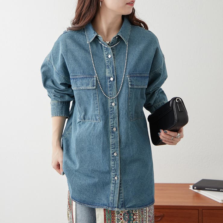 Web限定】デニムシャツ[品番：OLOW0015218]｜RMAF NICE CLAUP / OLIVE