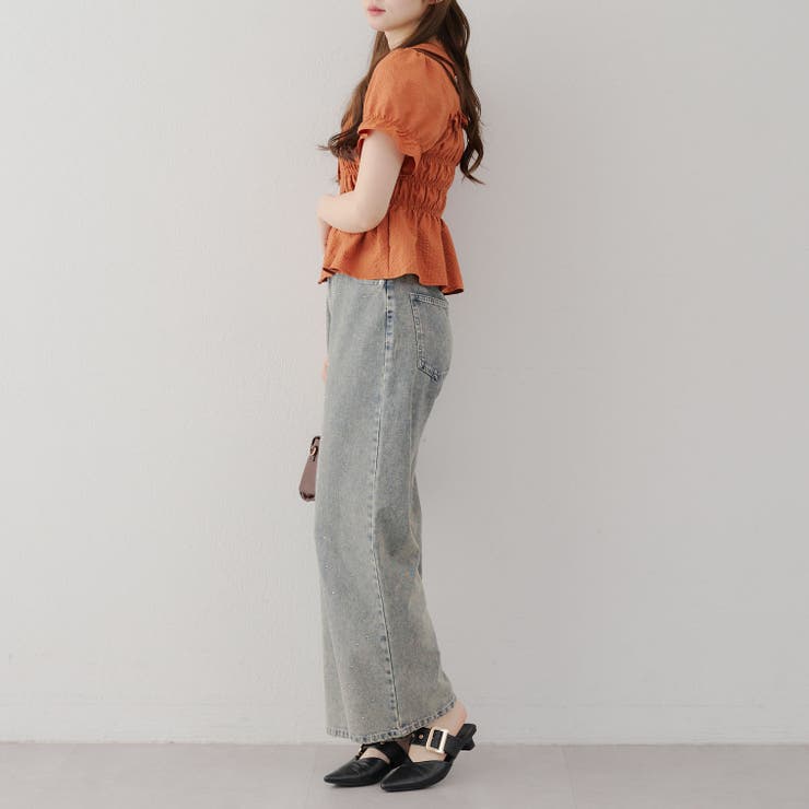 【韓国風コーデ】10色展開、シャーリング衿付ブラウス | RMAF　NICE CLAUP / OLIVE des OLIVE | 詳細画像59 