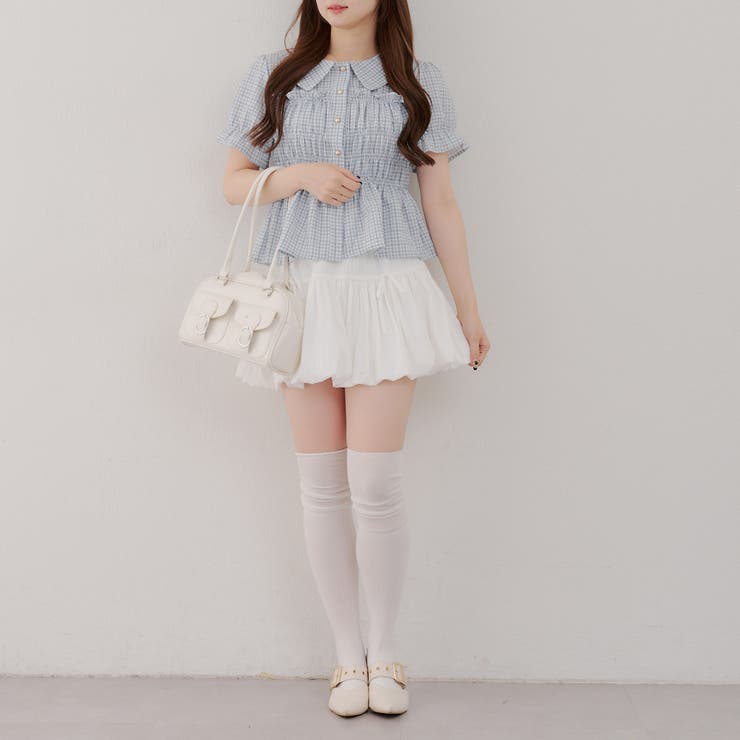 【韓国風コーデ】10色展開、シャーリング衿付ブラウス | RMAF　NICE CLAUP / OLIVE des OLIVE | 詳細画像71 