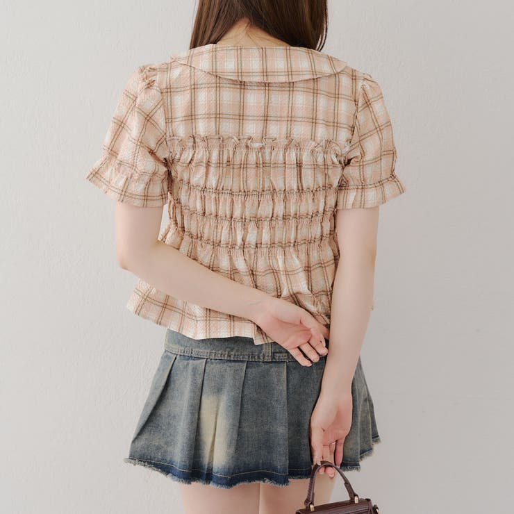 【韓国風コーデ】10色展開、シャーリング衿付ブラウス | RMAF　NICE CLAUP / OLIVE des OLIVE | 詳細画像64 