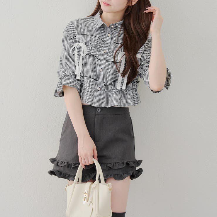 レースリボンフリルブラウス[品番：OLOW0015769]｜RMAF NICE CLAUP