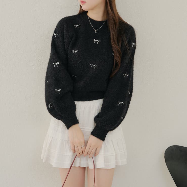 リボン刺しゅうフェザープルオーバー[品番：OLOW0015117]｜RMAF NICE