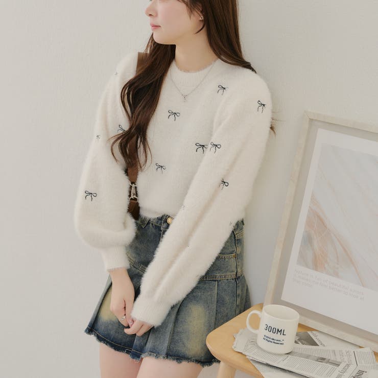 リボン刺しゅうフェザープルオーバー[品番：OLOW0015117]｜RMAF NICE