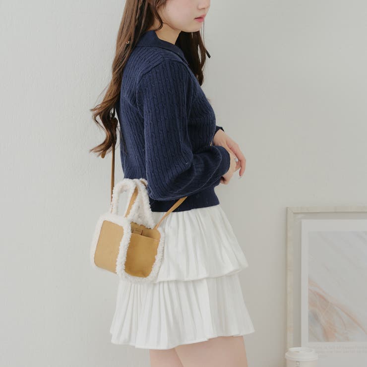 ハート釦ケーブルポロニット[品番：OLOW0015054]｜RMAF NICE CLAUP