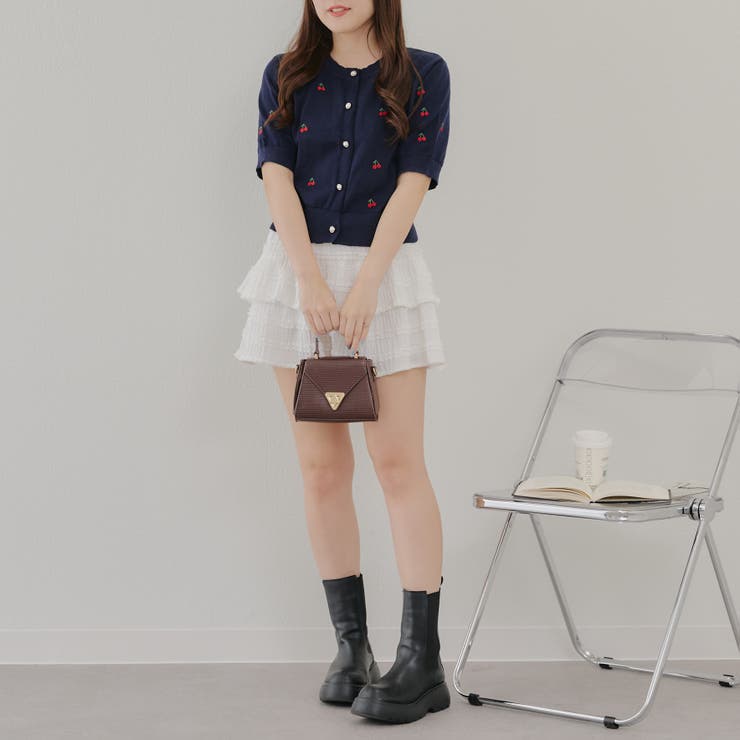 【ガーリーコーデにおすすめ】チェリー刺しゅうカーデイガン | NICE CLAUP / OLIVE des OLIVE　OUTLET | 詳細画像7 