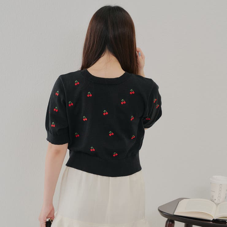 【ガーリーコーデにおすすめ】チェリー刺しゅうカーデイガン | NICE CLAUP / OLIVE des OLIVE　OUTLET | 詳細画像23 