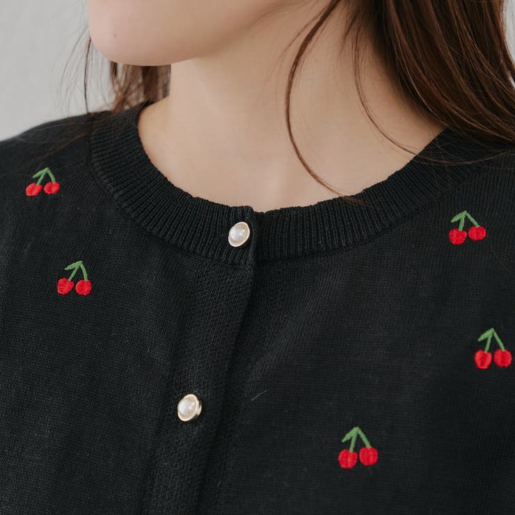 【ガーリーコーデにおすすめ】チェリー刺しゅうカーデイガン | NICE CLAUP / OLIVE des OLIVE　OUTLET | 詳細画像27 