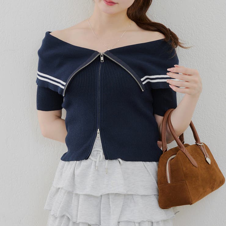 ライン入りダブルジップポロ[品番：OLOW0015962]｜RMAF NICE CLAUP