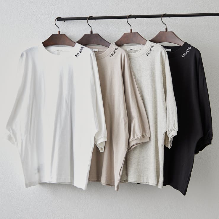 【NAO】ゆったり着れる、ロゴ袖ボリュームT | RMAF　NICE CLAUP / OLIVE des OLIVE | 詳細画像2 