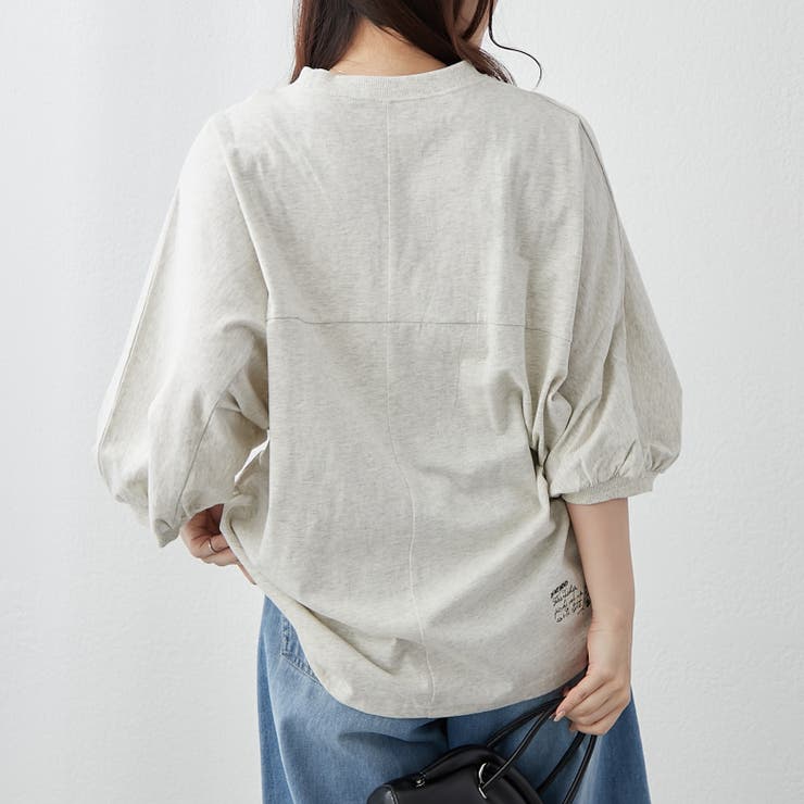 【NAO】ゆったり着れる、ロゴ袖ボリュームT | RMAF　NICE CLAUP / OLIVE des OLIVE | 詳細画像12 