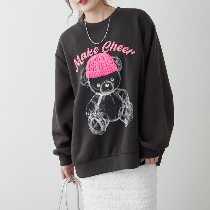 ニット帽クマ裏起毛プルオーバー[品番：OLOW0015121]｜RMAF NICE CLAUP
