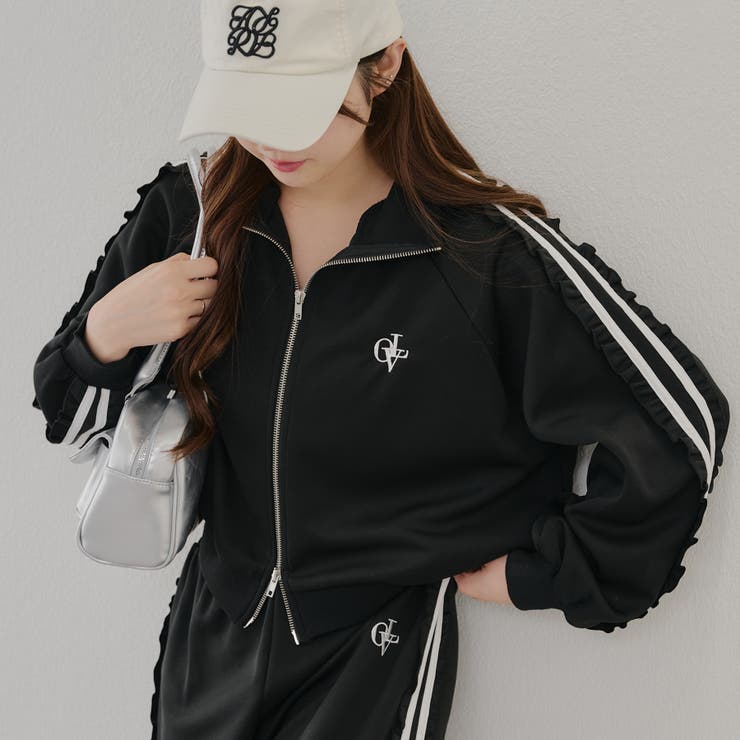 袖フリルジャージ[品番：OLOW0015219]｜RMAF NICE CLAUP / OLIVE des