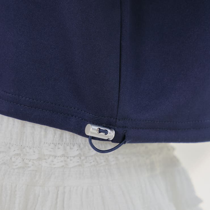 袖レースハーフZIPジャージ[品番：NCLW0015277]｜NICE CLAUP / OLIVE