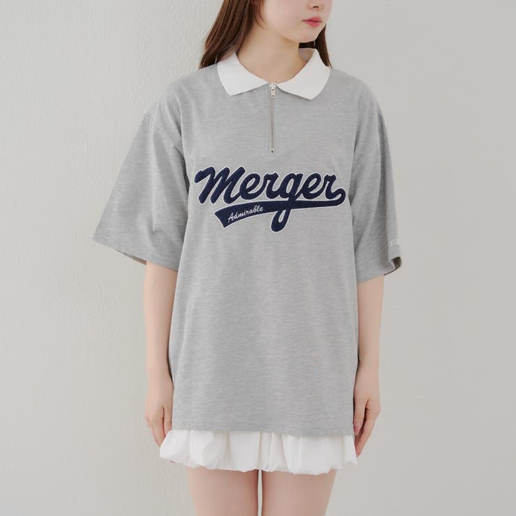 サガラ刺繍ハーフジップT[品番：OLOW0015774]｜RMAF NICE CLAUP