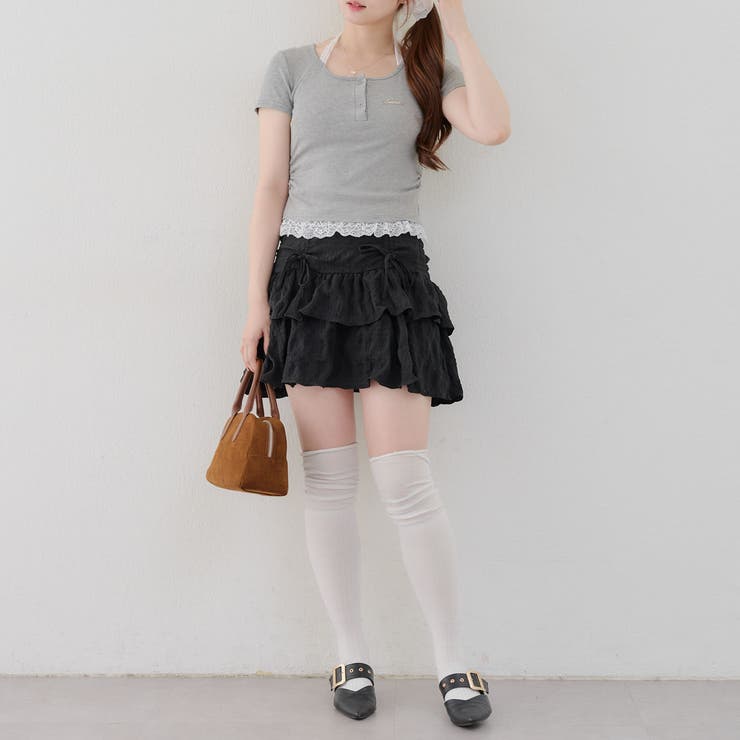 レースホルターT[品番：OLOW0015862]｜RMAF NICE CLAUP / OLIVE