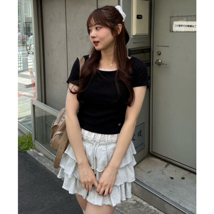 【＠re.__mi23セレクト】裾レースTシャツ | RMAF　NICE CLAUP / OLIVE des OLIVE | 詳細画像8 