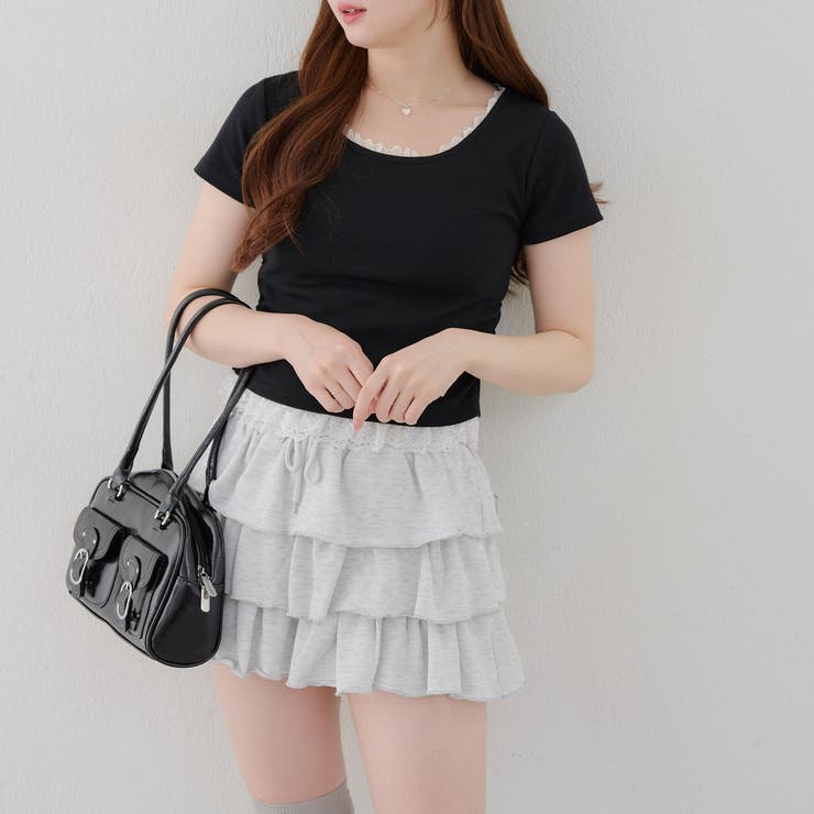 【＠re.__mi23セレクト】裾レースTシャツ | RMAF　NICE CLAUP / OLIVE des OLIVE | 詳細画像10 